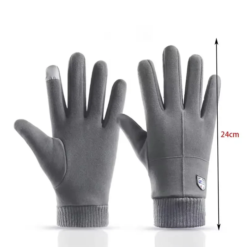 Zimowe ciepłe rękawice z pełnymi palcami,