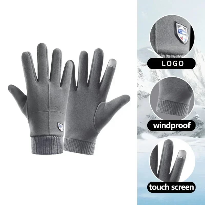 Zimowe ciepłe rękawice z pełnymi palcami,