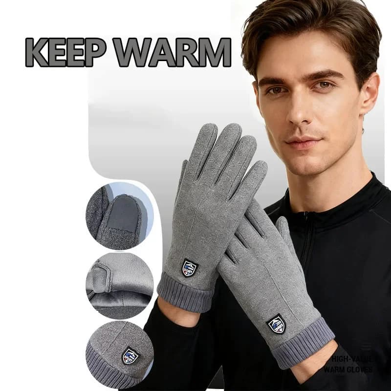 Zimowe ciepłe rękawice z pełnymi palcami,