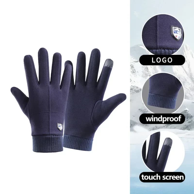 Zimowe ciepłe rękawice z pełnymi palcami,