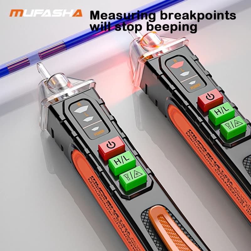 Bezdotykowy wykrywacz napięcia elektrycznego Tester napięcia AC Inteligentny lokalizator punktów przerwania 12-1000V