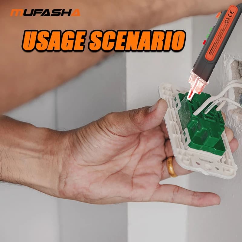 Bezdotykowy wykrywacz napięcia elektrycznego Tester napięcia AC Inteligentny lokalizator punktów przerwania 12-1000V